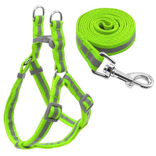 Load image into Gallery viewer, Nylon Reflective Dog Harness Leash Lead Set